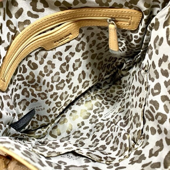 PERLINA New York Handbag Women's TAN Leather Adjustable Crossbody Shoulder Bag - Picture 12 of 16